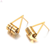 Custom Geometry Round Shaped Stud Stainless Steel Earrings Jewelry